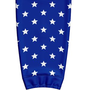 Blue Star Pattern Leg Warmers for Cycling Breathable Spandex Polyester Adult <b>Knee</b> <b>High</b> Regular Style Summer Wear - Product Image 4