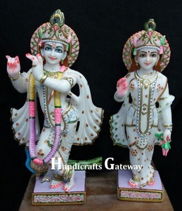 Makrana หินอ่อนสีขาว Radha กฤษณะ Murti - Product Image 4