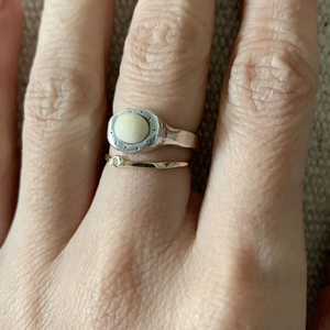 S925 Sterling Silver Korean Niche Design Sense Old Milk Candy <b>Square</b> Ring Korean Style Wind Blogger Master Ring - Product Image 2