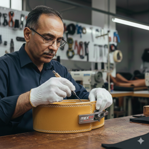 Cinturón de levantamiento de pesas RexFit de cuero vacuno con hebilla de palanca ajustable, cinturón de soporte para entrenamiento, cinturón de potencia para levantamiento de pesas. - Product Image 6