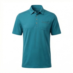 เสื้อโปโลแขนสั้นผู้ชาย ผ้าฝ้าย 100% สีพื้น รับสั่งทำสี ขายส่ง คุณภาพสูง เสื้อผ้าลำลองสำหรับออกกำลังกาย - Product Image 1