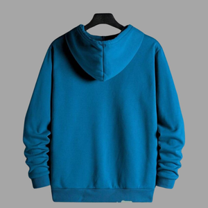 Sudadera con capucha y cremallera estilo streetwear, extragrande para hombre, con impresión de logotipo personalizado y bordado, 100% algodón, servicio OEM y ODM disponible. - Product Image 4