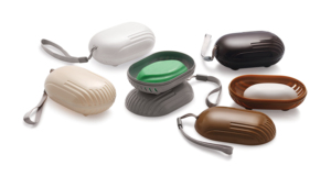 Modern Plastic Soap Dish With Lid Brown Oval Design Anti-Slip <b>Bath</b> Accessory - Product Image 2