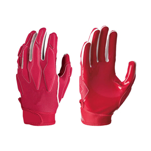 Red Full Finger PU Gloves With Non-Slip Palm Outdoor Unisex All Seasons <b>Hook</b> And Loop Closure - Product Image 1