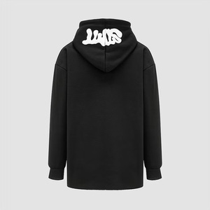 Sweat à capuche zippé marron pour homme, unisexe, en coton tricoté, décontracté, automne, logo imprimé sur le devant, coupe classique - Product Image 2