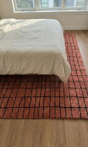 Alfombra de Lana Premium Hecha a Mano con Diseño Abstracto Antideslizante, Moderna, Geométrica, de Pelo Medio, con Base de Silicona, para Sala de Estar o Dormitorio - Product Image 4