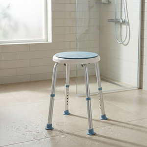 Silla de ducha ajustable en altura Almacenamiento en el hogar Equipo de seguridad para el baño - Product Image 1