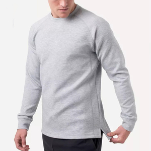 Custom <b>Grey</b> <b>Sweatshirt</b> <b>Men</b> Streetwear Drop Shoulder Pullover Oversized Heavyweight Cotton Fleece Blank Crewneck Unisex Loose Fit - Product Image 5