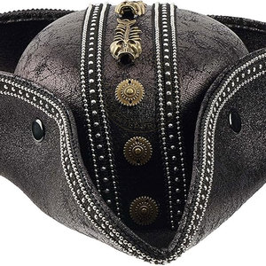 Nouveau stock – Chapeau tricorne léger et écologique avec couronne rigide, bordure décorative et doublure intérieure douce pour un port confortable – Idéal pour les fêtes d'adultes - Product Image 5