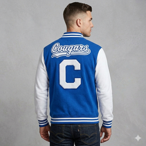 Chaqueta Varsity Formal de Primavera para Hombre, Mezcla de Lana, Diseño de Camuflaje, Impermeable, Transpirable, Cortavientos, Cierre de Cremallera Frontal - Product Image 2