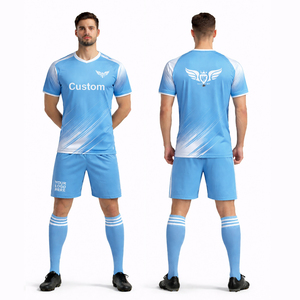 Uniforme de Fútbol Personalizado Azul Marino, Conjunto Deportivo Transpirable de Secado Rápido para Hombre, Ropa Deportiva Sublimada para Entrenamiento - Product Image 5