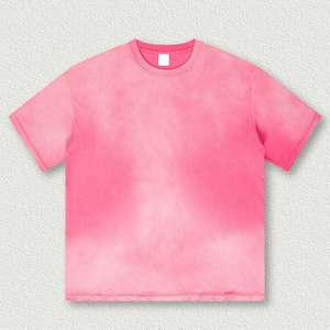 Ensemble de T-shirts en coton surdimensionnés pour hommes True Real Studio, imprimé lettres marron, décontracté, manches courtes, coupe jersey, respirant, col rond - Product Image 3