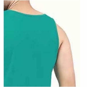 Camisetas sin mangas de cuello redondo OXLO de cuero para hombre, tallas grandes, sin costuras, de secado rápido, 100% algodón, antiencogimiento, camisetas interiores de corte alto, color liso, al por mayor - Product Image 1
