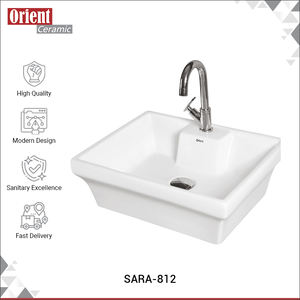 Lavabo de Cerámica Blanco de Primera Calidad Hecho en India, Lavabo de Sobremesa Blanco a un Precio Accesible - Product Image 2