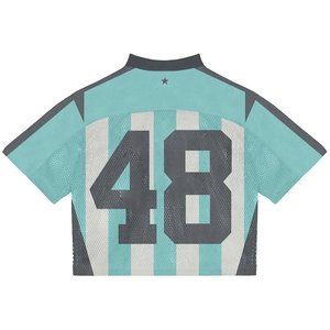Lightweight Quick-Dry Short Sleeve Printed Mesh Sports Jersey with Customizable Design Unisex - Product Image 5