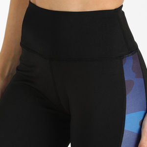 Leggings Deportivos Transpirables Antibacterianos de Cintura Media para Mujer, Control de Abdomen, Secado Rápido, Tela de Encaje, para Yoga, Gimnasio, Correr, Estilo Sexy - Product Image 5