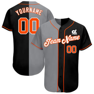 Camiseta de Béisbol Personalizada en Blanco y Negro para Hombre, Uniforme de Equipo con Botones, Camiseta Deportiva Transpirable de Poliéster con Nombre y Número Personalizados - Product Image 4