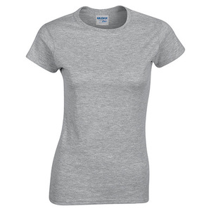 T-shirt noir à col rond pour femme, manches courtes, coupe classique, couleur unie, 100% coton molletonné, respirant, écologique, anti-UV - Product Image 4