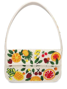 Sac à bandoulière brodé de perles multicolores fait main, poignée jaune, pochette bohème d'été, sac à main perlé pour femme, cadeau de fête - Product Image 2