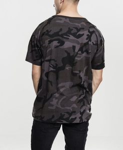 T-shirt camouflage surdimensionné pour homme, 100 % coton épais 240 GSM, coupe décontractée, fabrication OEM, vente en gros, logo personnalisé - Product Image 6