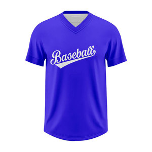 T-shirts de sport personnalisés, respirants, col en V, nouveau design, logo par sublimation, vêtements décontractés, course à pied, classique, baseball, t-shirt de sport - Product Image 3