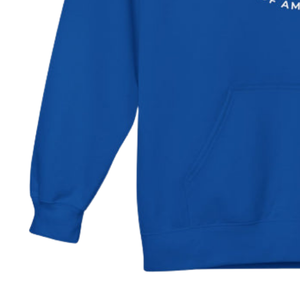 Sweat-shirt à capuche rose avec motif bleu roi, broderie circulaire, en polaire, à manches longues, unisexe, décontracté, vêtement d'hiver tendance - Product Image 3