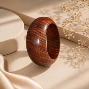 Bracelet ethnique en bois, artisanat unique d'Inde, qualité supérieure, forme moderne tendance, fait main, écologique, technique de polissage, pour femme - Product Image 6