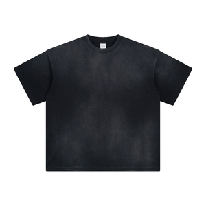 Men's Stone Wash <b>Boxy</b> fit <b>Shirt</b> Oversized O Neck Drop Shoulder Loose Baggy Fit Vintage Wash Streetwear Heavy Cotton <b>T</b> <b>Shirt</b> - Product Image 6