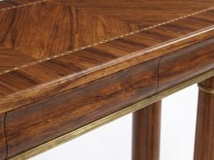 Traditional Mahogany <b>Console</b> <b>Table</b> with Fluted Legs Handmade <b>Storage</b> Antique Style Living Room Furniture - Product Image 2