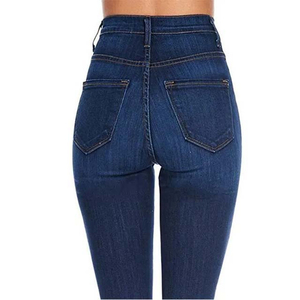 Pantalones Vaqueros Casuales de Pierna Recta para Mujer, Cintura Alta, Cómodos y Elásticos, Estilo Vintage, Lavado Azul - Product Image 5