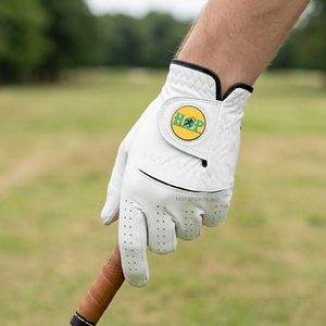 Gants de golf pour gaucher avec marqueur de balle magnétique, gants de golf en cuir Cabretta 2026, fabrication de gants de golf avec logo personnalisé - Product Image 1