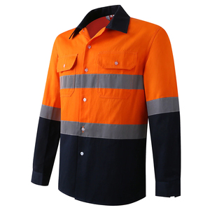 Camisa de Trabajo de Seguridad Fluorescente Impermeable y Transpirable de Alta Visibilidad Unisex con Botones Reflectantes para Minería y Uso Industrial - Product Image 2