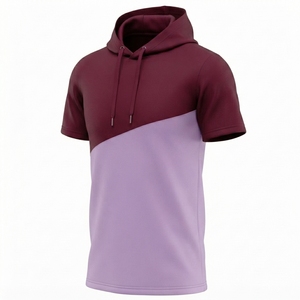 Oem Odm Service Wholesale Cheap Price Custom <b>Men</b> <b>Shorts</b> <b>Sleeve</b> <b>Hoodie</b> Breathable Quick Dry Solid Color Plain Dyed Casual Look - Product Image 4