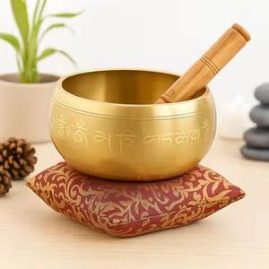 Bol chantant en métal pour la thérapie sonore traditionnelle, la méditation, le yoga, la guérison, la pleine conscience et la relaxation. - Product Image 1