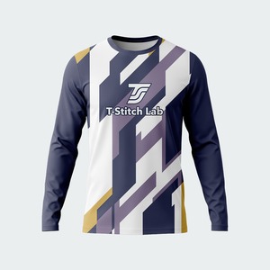 บริการ OEM เสื้อยืดแขนยาวผู้ชาย พิมพ์ลายแบบซับลิเมชั่นตามสั่ง โลโก้แบบกำหนดเอง คอกลม ยูนิเซ็กซ์ แห้งเร็ว ลายเรียบ - Product Image 6