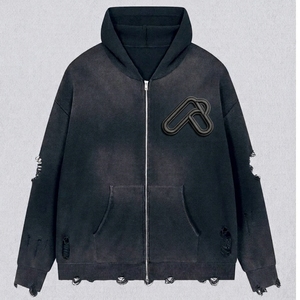 Sudaderas con Capucha para Hombre, Diseño Vintage Desgastado con Efecto de Decoloración Solar, Personalizadas con Logotipo, Forro Polar de Poliéster/Algodón de Alta Calidad, Secado Rápido - Product Image 6
