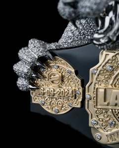 Pendentif Panthère Personnalisé Luxe Moissanite Plaqué Or Rose et Argent Bicolore Effet Givré pour Hommes et Unisexe, Cadeau de Fête - Product Image 5