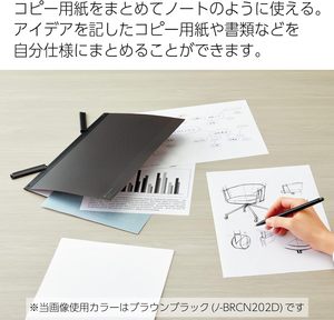 GANRAKU KOKUYO BIZRACK Clip Notebook <b>A4</b> Minimalist Portable Clip Folder Refillable Paper Organizer for Office Meeting Study - Product Image 4