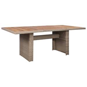 Set da pranzo da giardino marrone e grigio scuro per esterni - Product Image 5