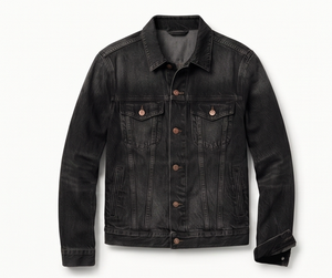 Chaqueta Vaquera Clásica para Hombre – Chaqueta de Mezclilla Negra Informal, Prenda Exterior Elegante para el Día a Día, Diseño con Botones en la Parte Delantera, Ajuste Cómodo - Product Image 1