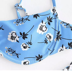 Best Selling Women's Two Piece Customized Design <b>Bikini</b> <b>Sets</b> With Front Logo Print Custom Logo Quick Dry Breathable <b>Sexy</b> Style - Product Image 4
