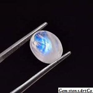 Moonstone Blue Fire Full Flashy Fire Plain Gemstone Cabochon suelto Forma ovalada Calibrado Fabuloso Calidad superior Natural bueno - Product Image 2