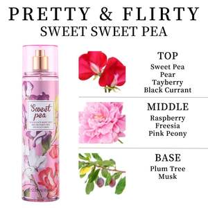 Brume corporelle parfumée florale 8 fl.oz/ pour femmes, spray rafraîchissant, utilisation quotidienne, célébrations, parfum longue durée, modèle cadeau - Product Image 2