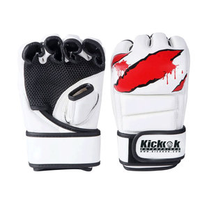 Guantes de MMA de Cuero Premium con Tela Transpirable y Cierre de Gancho y Bucle para un Ajuste Seguro en Largas Jornadas de Entrenamiento y Sparring (Unisex) - Product Image 1