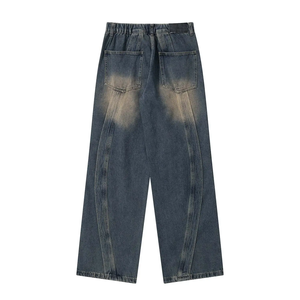 Jeans de mezclilla acampanados vintage para hombre al por mayor, de cintura alta, transpirables y cómodos, 100% algodón. - Product Image 2