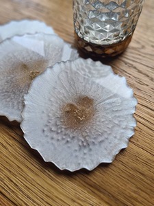 Best Quality Epoxy Resin Coaster Irregular Shape Handmade Luxury Design - Product Image 4