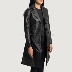 Abrigo de Cuero para Mujer Moderna con Construcción Duradera y Textura Suave para un Estilo Inspirado en las Tendencias de Moda - Product Image 2