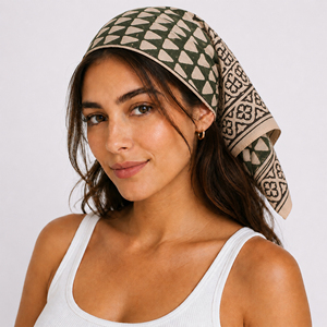 Pañuelo Cuadrado de Algodón Teñido Natural Premium Craftjaipur con Estampado Artesanal, Pañuelo para la Cabeza, Venta al por Mayor, Accesorios para Bolsos Pequeños - Product Image 1