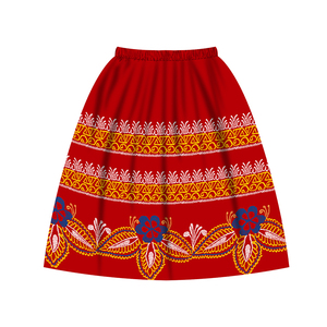 Premium Quality Women's Top Trendy Floral Embroidery A-Line Short <b>Skirt</b> <b>Elastic</b> Waist Pleated Mini Streetwear Casual Style - Product Image 4