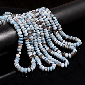 Natural Blue Boulder <b>Opal</b> Rondelle Beads 8mm 9mm Blue <b>Opal</b> Gemstone Beads Wholesale Bulk <b>Opal</b> Beads For Jewelry Making Strand - Product Image 4